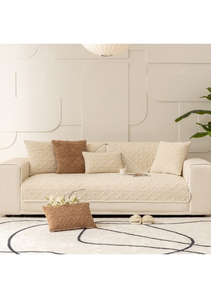 Peluş Kanepe Minimalist Oturma Odası Kaymaz Koltuk Örtüsü 90X120CM (Yurt Dışından)