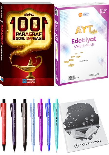 2025 AYT Edebiyat Soru Bankası - Evrensel Sihirli 1001 Paragraf Soru Bankası + Kalem - Not Defteri