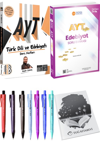2025 AYT Edebiyat Soru Bankası - 2025 AYT Türk Dili ve Edebiyatı Ders Notları + Kalem - Not Defteri
