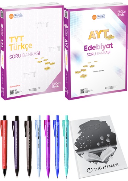 2025 AYT Edebiyat Soru Bankası - 2025 TYT Türkçe Soru Bankası + Kalem - Not Defteri