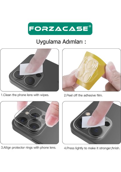 Apple iPhone 16 Pro ile Uyumlu Kamera Lens Koruyucu Cam Filmi - FC378 modelleri