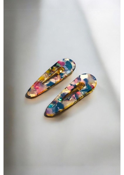 Kadın Akrilik 6,5 cm Altın Metal Pens Toka modelleri