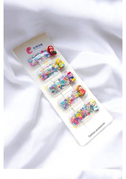 Çocuk Karakterli Pullu 5 Adet 5,5 cm Çıtçıt Toka Seti modelleri