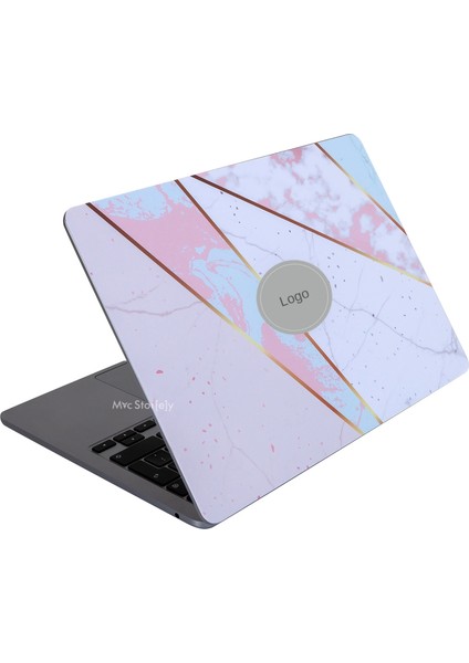 Macbook Air Kılıf M2-M3, 13.6inç Yapıştırma Sticker Kaplama Koruyucu Marble14 A2681 A3113 ile Uyumlu