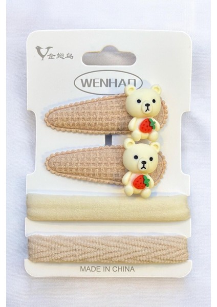 Çocuk Karakterli 2 Adet Pens 2 Adet Lastik Toka Seti fiyatları