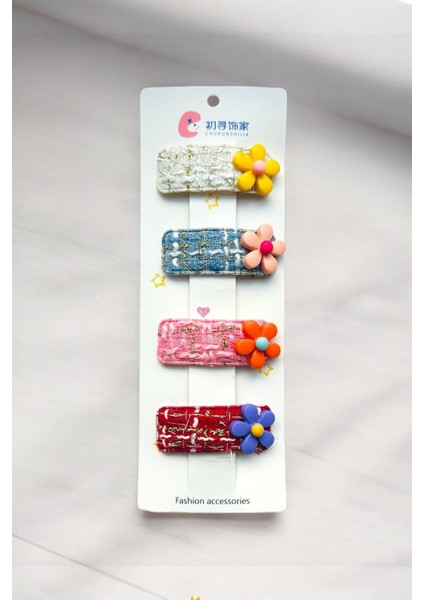 Çocuk 4 Adet Papatya Figürlü 5,5 cm Çıtçıt Toka fırsatları