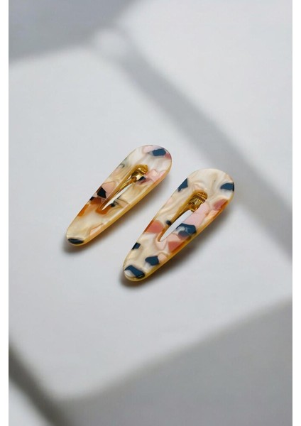 Kadın Akrilik 6,5 cm Altın Metal Pens Toka modelleri