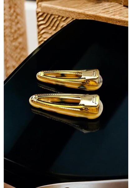 Kadın Akrilik 6,5 cm Altın Metal Pens Toka fırsatları