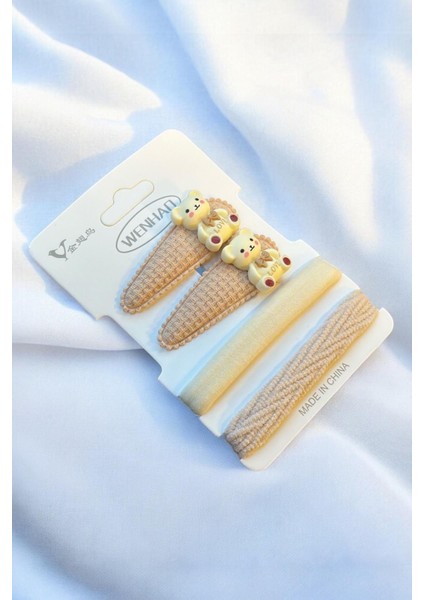 Çocuk Karakterli 2 Adet Pens 2 Adet Lastik Toka Seti fiyatları