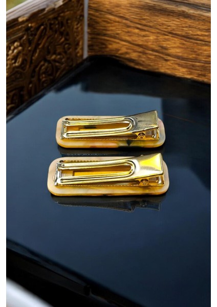 Kadın Akrilik 6,5 cm Altın Metal Pens Toka fırsatları