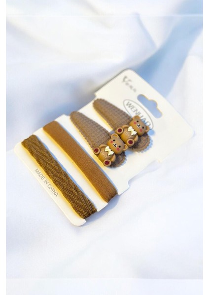 Çocuk Karakterli 2 Adet Pens 2 Adet Lastik Toka Seti fiyatları