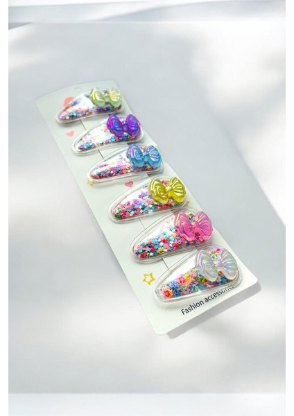 Çocuk 6 Pullu Hareketli Fiyonk Figürlü 5,5 cm Çıtçıt Toka modelleri