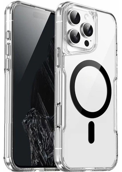 iPhone 14 Pro Kılıf Magsafe Tpu Renkli Metal Tuşlu Pc Kapak