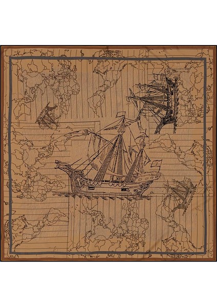 Bosphorus Çift Taraflı Tivil Ipek Eşarp 8812712-913