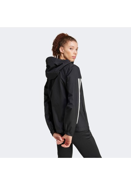 Essentials 3 Striped Rain.rdy Kadın Siyah Günlük Mont.- modelleri