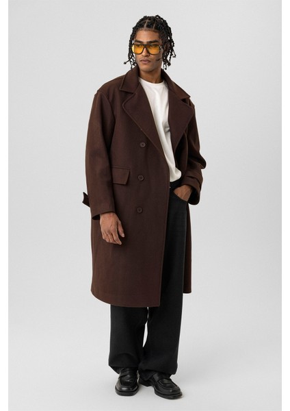 Oversıze Kesim Kaban Kahve modelleri