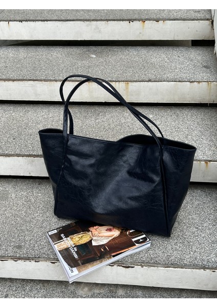 Kadın Salaş Model Vintage Shopper El ve Omuz Çantası