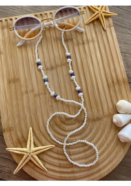 Beyaz Koleksiyonu Gözlük Askısı Gözlük Ipi