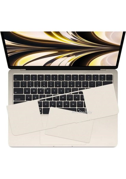 Macbook Air M2-M3 Kılıf 13.6 Inç Koruyucu Sticker Touchpad (Touchıd'li Air 13.6") A2681 A3113 ile Uyumlu