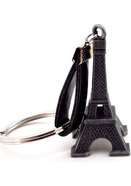 Eyfel Kulesi Paris France Eiffel Antrasit Metal Anahtarlık KC072