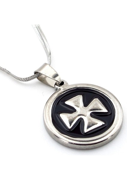 Tapınak Şovalye Haç Templar Cross Çelik Erkek Kolye Zincir Q0687