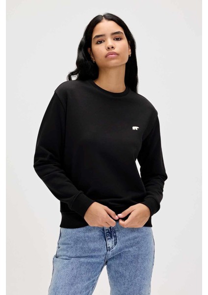 Basıc Crewneck Kadın Sweatshirt 23.04.12.001NIGHT