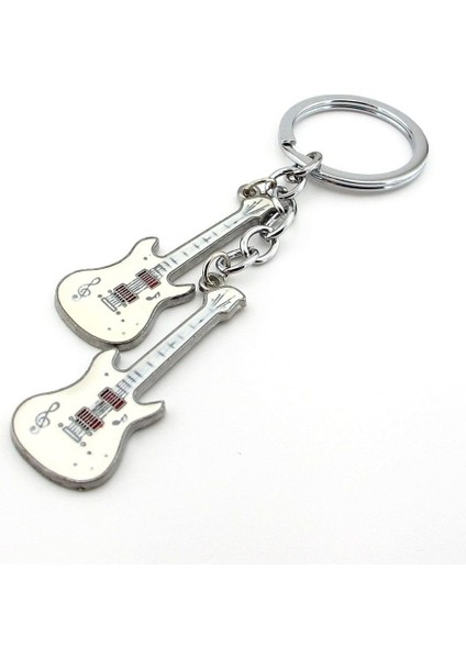 Çift Electro Gitar Müzik Rock N Roll Metal Anahtarlık KC037 fiyatları