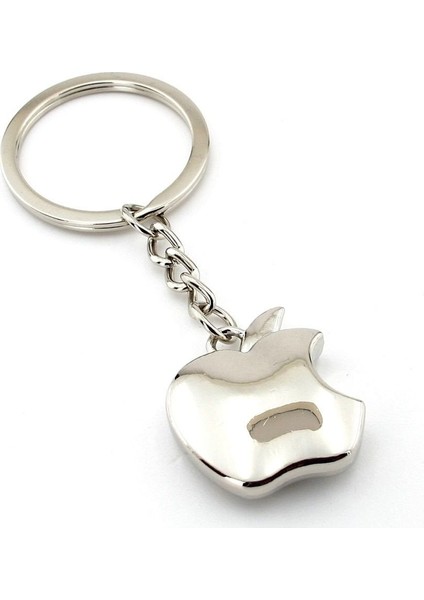 Apple Isırılmış Elma Şeklinde Parlak Metal Anahtarlık KC109