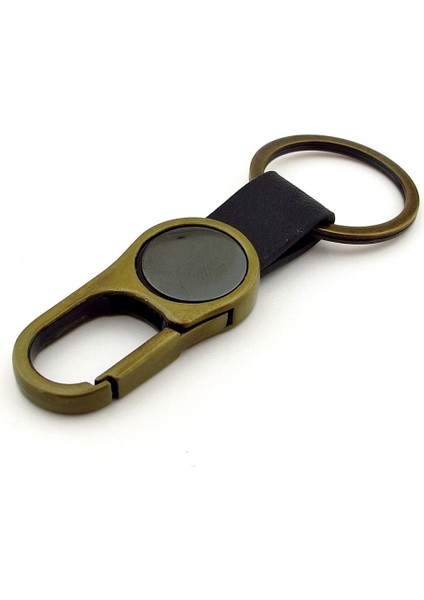 Siyah Deri Bronz Metal Kanca Askılı Hook Metal Anahtarlık KC049 fiyatları