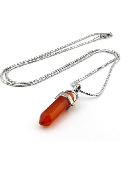 Italyan Çelik Zincirli Yemen Akik Doğal Taş Erkek Kolye Q0731 fiyatları