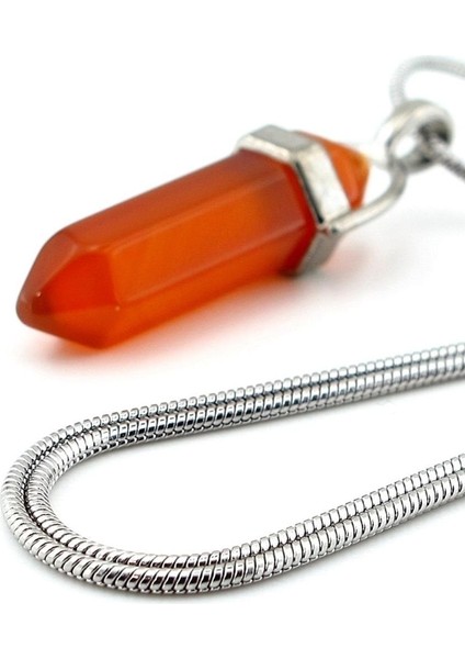 Italyan Çelik Zincirli Yemen Akik Doğal Taş Erkek Kolye Q0731 fırsatları