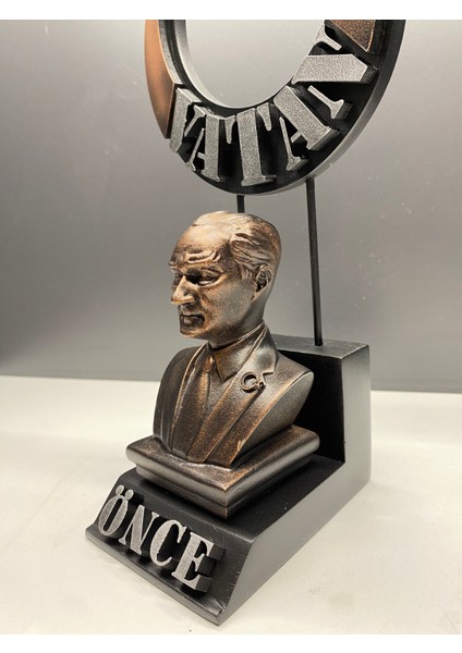 Dekoratif Ayyıldız Önce Vatan Temalı Atatürk Biblo modelleri