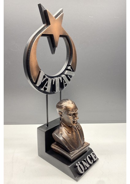 Dekoratif Ayyıldız Önce Vatan Temalı Atatürk Biblo fırsatları