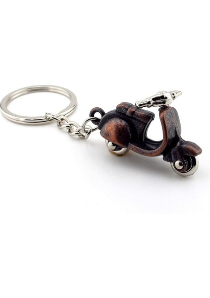 Bronz Renkli Vespa Scooter Motosiklet Metal Anahtarlık KC076