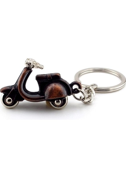 Bronz Renkli Vespa Scooter Motosiklet Metal Anahtarlık KC076 fiyatları