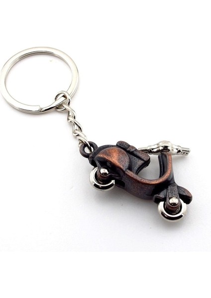 Bronz Renkli Vespa Scooter Motosiklet Metal Anahtarlık KC076 modelleri