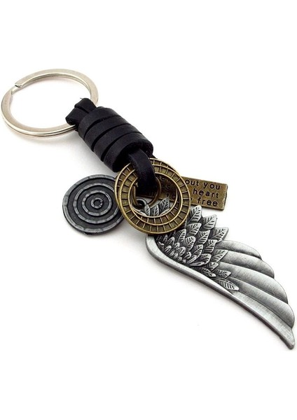 Melek Kanadı Angel Kanat Gerçek Deri Metal Anahtarlık KC045 fiyatları