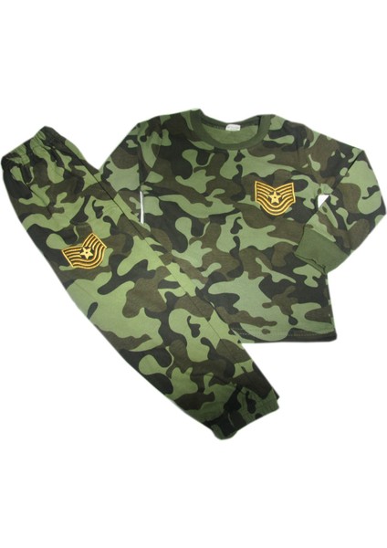 Salarticaret Çocuk Asker Pijama Takımı 3-4 Yaş
