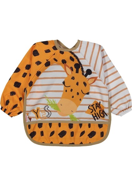 Zürafa Desenli Uzun Kollu Cepli Unisex Mama Önlüğü(Sıvı Geçirmez) fiyatları