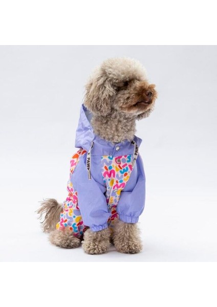 Marsala Polarlı Su Geçirmez Küçük Irk Köpek Yağmurluk Tulum modelleri