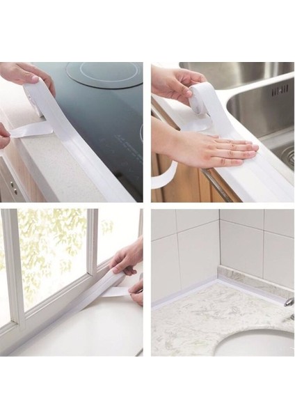 Beyaz Su Sızdırmaz Lavabo Kenar Bandı (3.2m)