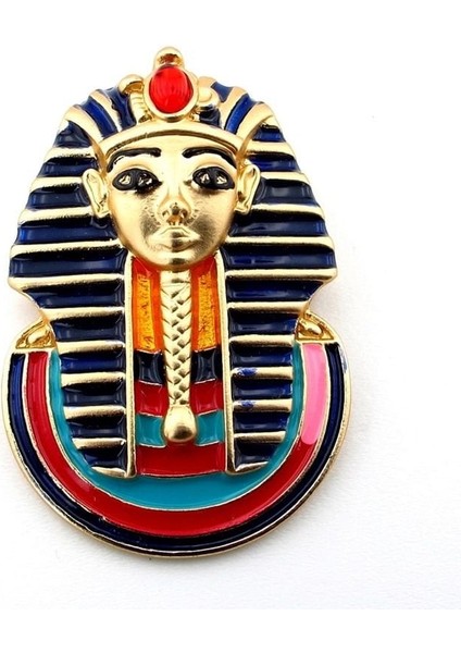 Tutankhamun Antik Mısır Egypt Zirkon Taşlı Yaka Süsü Broş RZ236