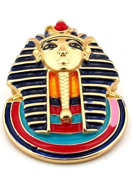 Tutankhamun Antik Mısır Egypt Zirkon Taşlı Yaka Süsü Broş RZ236