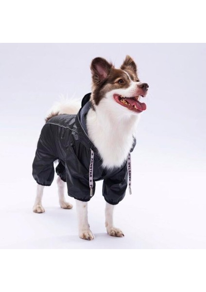 Siyah Muson Su Geçirmez Küçük Irk Köpek Yağmurluk Tulum fiyatları