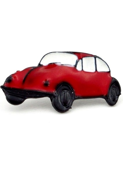 Kırmızı Beetle Vosvos Araba Yaka Çanta Süsü Metal Rozet Pin RZ146