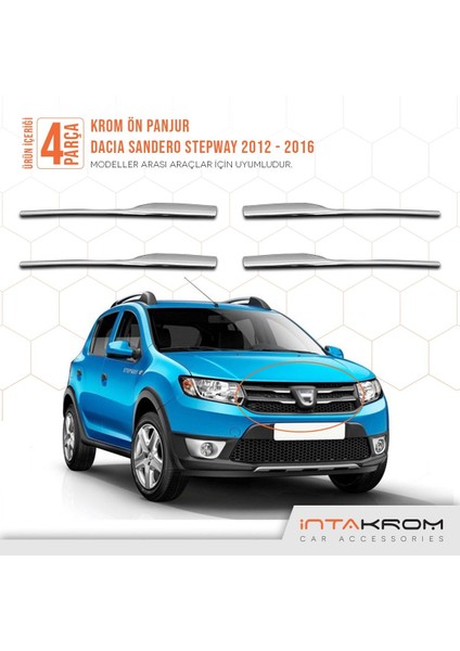 Dacia Sandero Dacia Sandero Stepway Ön Panjur 4 Parça 2012 - 2016