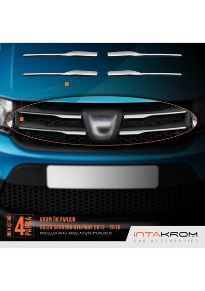 Dacia Sandero Dacia Sandero Stepway Ön Panjur 4 Parça 2012 - 2016 fırsatları