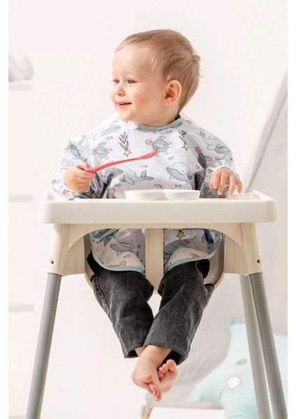 Sıvı Geçirmez Mama Aktivite Önlüğü 6-24 Ay