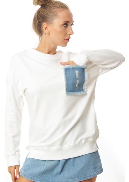 Kot Cep Detaylı Sweatshirt