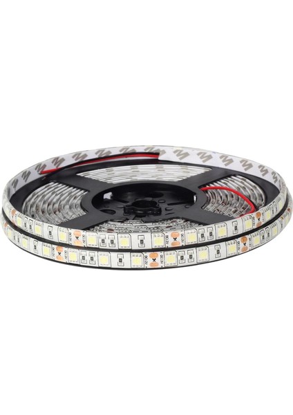 5metre LED Şerit 5050 DC12V 6500K Soğuk Beyaz (60LED/M) IP65 Işık Aydınlatma Lambası Hortum Kendinden Yapışkanlı